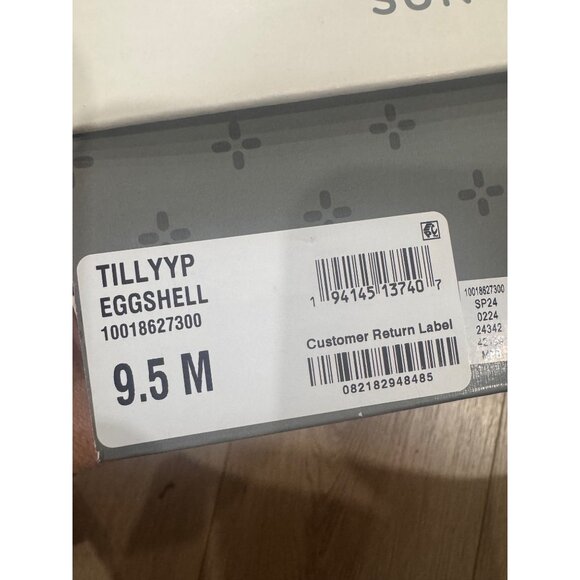 Sun + Stone Tillyyp Eggshell Cork Wedge Sandals With Lace-Up Straps 9.5 M Womens - Picture 3 of 5